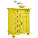Gelbe Shabby Chic Dreaming Forest Rechteckige Kommoden Landhausstil lackiert aus Fichte mit Schublade Breite 50-100cm, Höhe 50-100cm, Tiefe 0-50cm 