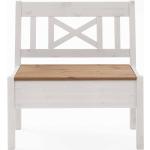Weiße Life Meubles Rechteckige Schuhbänke & Sitzbänke Flur lackiert aus Massivholz mit Stauraum Breite 50-100cm, Höhe 50-100cm, Tiefe 50-100cm 