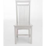 Weiße Life Meubles Holzstühle lackiert aus Massivholz Breite 0-50cm, Höhe 100-150cm, Tiefe 0-50cm 2-teilig 