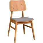 Hellbraune Retro Topdesign Eichenstühle lackiert aus Massivholz Breite 0-50cm, Höhe 50-100cm, Tiefe 50-100cm 2-teilig 