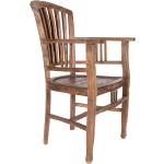 Braune Rustikale Möbel Exclusive Teak-Stühle lackiert aus Massivholz mit Armlehne Breite 50-100cm, Höhe 50-100cm, Tiefe 50-100cm 