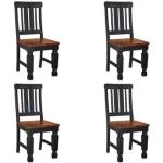 Braune Massivmöbel24 Boston Holzstühle lackiert aus Massivholz Breite 50-100cm, Höhe 50-100cm, Tiefe 0-50cm 
