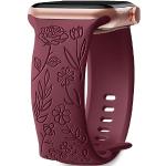 Bordeauxrote Elegante Wasserdichte Uhrenarmbänder aus Silikon für Damen 