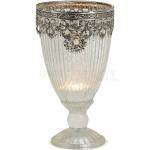 matches21 HOME & HOBBY Kerzenständer »Teelichtglas Kelch Orientalisch Marokko«, silberfarben