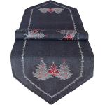 Graue Weihnachtstischläufer aus Textil 1-teilig 