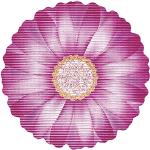 Rosa Runde Runde Badteppiche 67 cm mit Gänseblümchen-Motiv strukturiert schmutzabweisend 1-teilig 