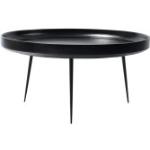 Schwarze Minimalistische Mater Nachhaltige Runde Runde Couchtische lackiert aus Massivholz Breite 0-50cm, Höhe 0-50cm, Tiefe 400-450cm 