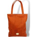Orange Oversize MATES OF NATURE Vegane Nachhaltige Lederhandtaschen mit Reißverschluss aus Veloursleder mit Innentaschen für Herren 