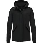 Reduzierte Schwarze Mini Winterjacken mit Reißverschluss aus Baumwolle mit Kapuze für Damen Größe XL für den für den Winter 