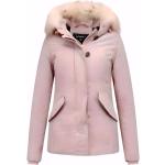 Reduzierte Pinke Gesteppte Mini Kurzjacken & Cropped-Jackets mit Reißverschluss aus Pelz mit Pelzkragen für Damen Größe XS für den für den Winter 