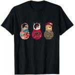 Schwarze Pin Up Mulan T-Shirts mit Graffiti-Motiv für Damen Größe S 