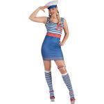 Marineblaue Funny Fashion Matrosen-Kostüme für Damen Größe S 