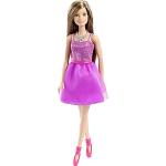 Mattel Barbie DGX81 - Fashionistas Puppe im violetten Glitzerkleid, Ankleidepuppen