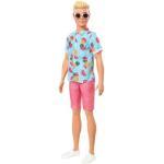 MATTEL GYB04 Barbie Ken Fashionistas Puppe im Shirt mit Früchteprint, Anziehpuppe