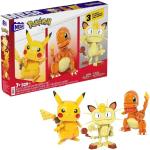 Mattel HPF94 - Mega - Pokémon - Bausatz, Kanton Region Trio - Pikachu, Glumanda, Mauzi