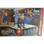 Mattel Wrestlemania WWE Superstar Ring John Cena & The Rock Pro Tension Seile