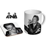 Matthew McConaughey BW Keramik-Kaffeetasse + Untersetzer, Geschenk-Set