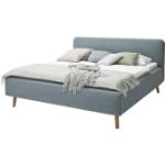 Eisblaue Skandinavische Meise Betten mit Tiermotiv aus Massivholz 180x200 