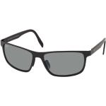 Schwarze Maui Jim Rechteckige Sonnenbrillen polarisiert aus Metall für Herren 