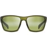 Grüne Maui Jim Quadratische Sonnenbrillen polarisiert aus Kunststoff für Herren 