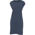 Blaue Unifarbene Damenkleider mit Reißverschluss aus Polyester Größe XXL für den für den Sommer 