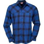 Marineblaue Karo Langärmelige Kentkragen Hemden mit Kent-Kragen mit Reißverschluss aus Flanell für Herren Größe 6 XL 