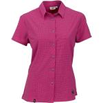 Pinke Karo Sportliche Kurzärmelige Karierte Blusen aus Polyamid für Damen Größe M 