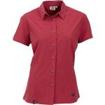 Rote Karo Sportliche Kurzärmelige Maul Karierte Blusen aus Polyamid für Damen Größe S 