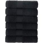 Reduzierte Schwarze Gästehandtücher aus Baumwolle schnelltrocknend 30x50 6-teilig 