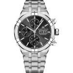 Silberne Maurice Lacroix Aikon Automatik Armbanduhren aus Edelstahl mit Chronograph-Zifferblatt mit Edelstahlarmband 