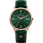 Grüne Maurice Lacroix Eliros Date Armbanduhren aus Kalbsleder 