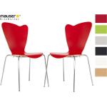 Rote Designer Stühle stapelbar Breite 50-100cm, Höhe 50-100cm, Tiefe 50-100cm 2-teilig 