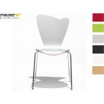 Weiße Designer Stühle stapelbar Breite 50-100cm, Höhe 50-100cm, Tiefe 50-100cm 