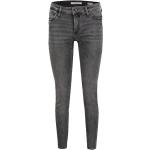 Dunkelgraue Super Skinny MAVI Skinny Jeans mit Reißverschluss aus Denim für Damen Weite 31, Länge 30 