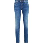 Blaue Super Skinny MAVI Skinny Jeans mit Reißverschluss aus Denim für Damen Weite 27, Länge 30 