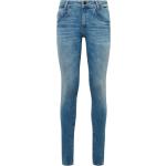 Blaue Super Skinny MAVI Skinny Jeans mit Reißverschluss aus Denim für Damen Weite 32, Länge 30 