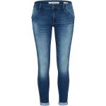 Blaue Super Skinny MAVI Skinny Jeans mit Reißverschluss aus Denim für Damen Größe XL 