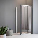 Reduzierte Silberne Duschschiebetüren aus Glas 