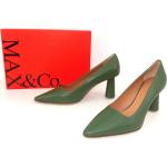 Grüne MAX & CO. Damenpumps aus Leder Größe 39,5 
