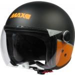 MAX HENRY Jethelm matt schwarz-orange XL