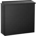 Max Knobloch Zaunbriefkasten Chicago schwarz S2101-9005 Briefkasten mit Acrylglas-Sichtfenster tiefschwarz (RAL 9005)