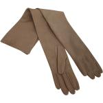Braune Elegante Max Mara Lange Handschuhe für Damen für den für den Winter 