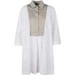 Reduzierte Weiße Elegante Max Mara Tunika-Kleider aus Baumwolle für Damen Größe S 