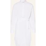 Weiße Langärmelige Max Mara Taillierte Kleider aus Baumwolle für Damen Größe M 