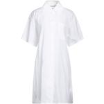Reduzierte Weiße Bestickte Kurzärmelige Max Mara Mini Herbstkleider mit Knopf aus Baumwolle für Damen Größe XS für den für den Herbst 