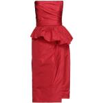 Reduzierte Rote Unifarbene Ärmellose Max Mara Midi Midikleider & knielange Kleider aus Taft für Damen Größe XS 