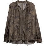 Max Mara, Seidenbedruckte Bluse mit Mandarin-Kragen Brown, Damen, Größe: M