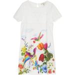 Reduzierte Weiße Blumenmuster Max Mara Mini Sommerkleider aus Baumwolle für Damen Größe M für den für den Sommer 