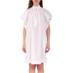 Reduzierte Weiße Motiv Elegante Max Mara Studio Mini Stehkragen Minikleider & kurze Kleider mit Rüschen für Damen Größe S 