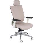 Beige Moderne Ergonomische Bürostühle & orthopädische Bürostühle  aus Stoff mit Armlehne 